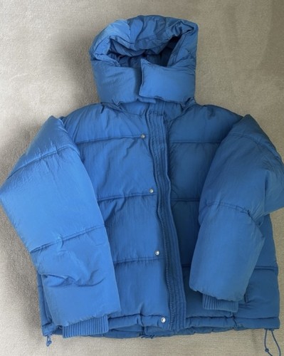 Zara blue mens hooded puffer - mens,