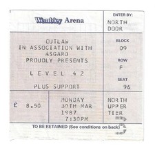LEVEL 42 - 30/03/1987 Concert