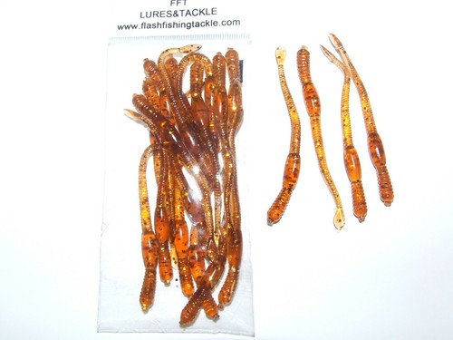 Glitter earth worm lure - 20,