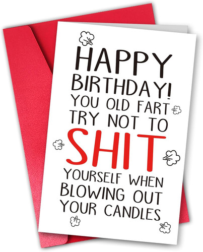 Funny farting birthday card - funny,
