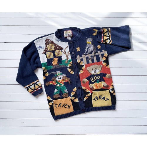 Halloween sweater 90s vtg