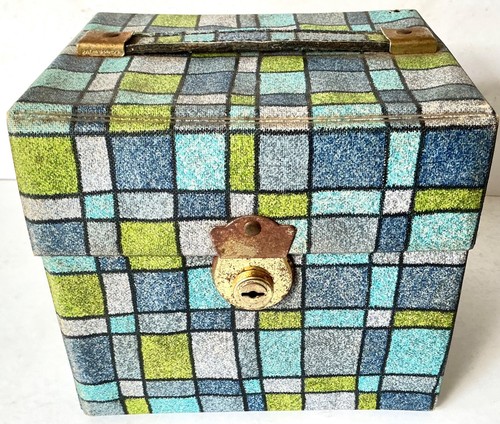 Vintage record case faux - ,