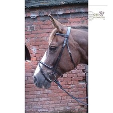LEATHER FLASH BRIDLE + RUBBER REINS AMAZING VALUE! IN SIZES P/C/F/XF *FREE POST*