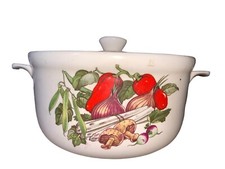 1950s Norwegian Norsk Flint Egersund Lidded Casserole -Cottagecore Serving Dish 