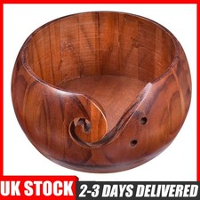 Wooden Yarn Bowl Knitting