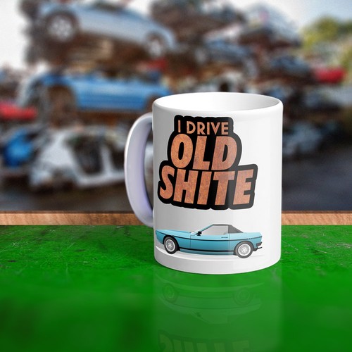 Large old shite - old, mug