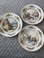 Aynsley Christmas Plates Set  1983 1984 1985