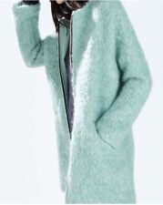 Zara Woman Ice Cyan Blue Fuzzy