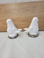 Pair of Old Foley Blanc de Chine Horsehead Stirrup Cups