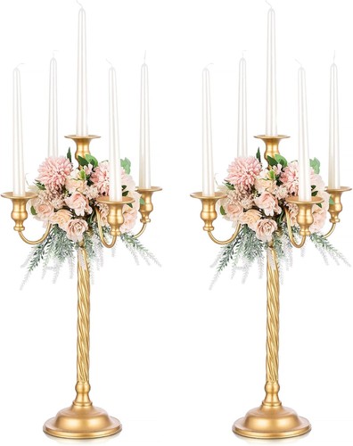 Gold floor candelabra - floor,