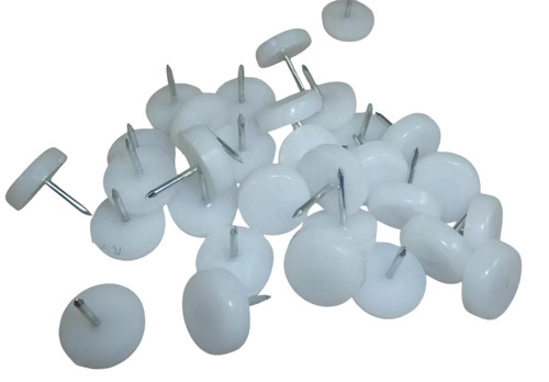 Chair glides white nylon - glides,