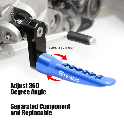 Blue ranger front foot pegs - front,