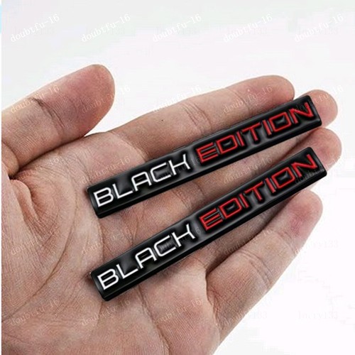 2pcs black edition logo emblem - black,