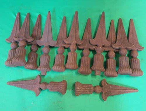 Wrought iron railheads - x,