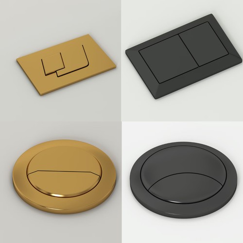 Dual flush push button - dual, for