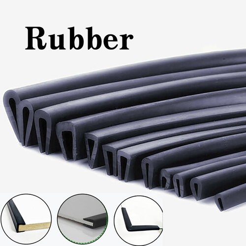 Black rubber channel edging - rubber,