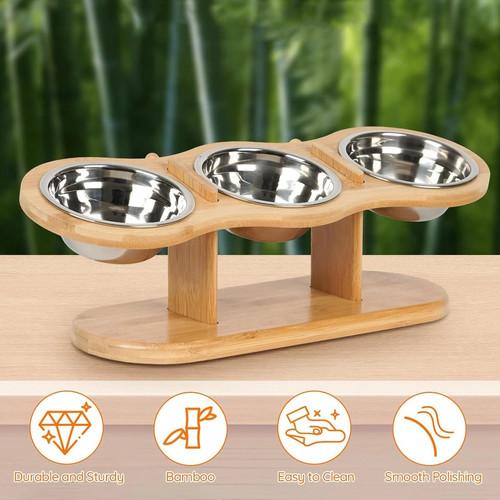 Adjustable double bowl dog - adjustable,