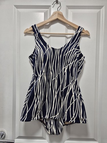 Swimdress navy white - navy,