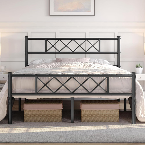 5ft king bed metal - king, frame