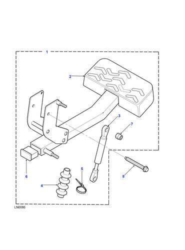 Land rover rear step gas - rear,
