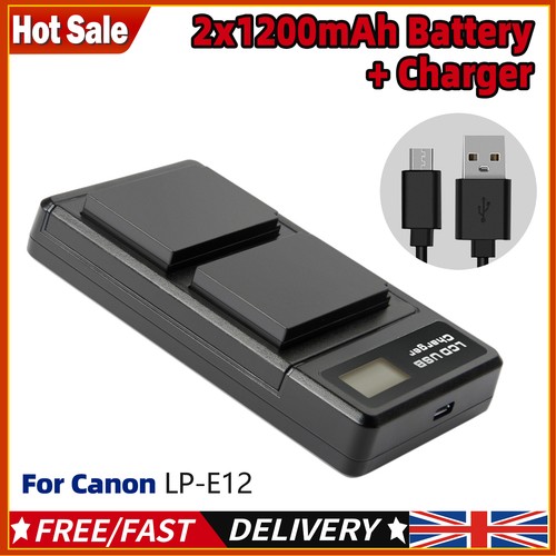 E12 lpe12 battery for - 2x, lp-e12