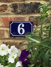 French style vitreous enamel House numbers
