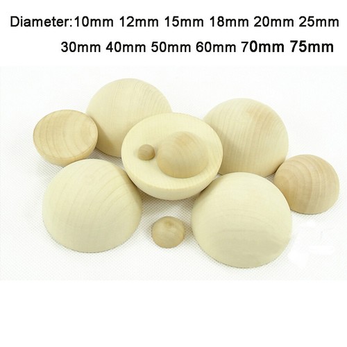 Half wooden ball natural craft - half,