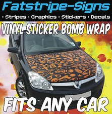 to fit PEUGEOT 207 306 307 STICKER BOMB BONNET WRAP CAR GRAPHICS DECALS STICKERS