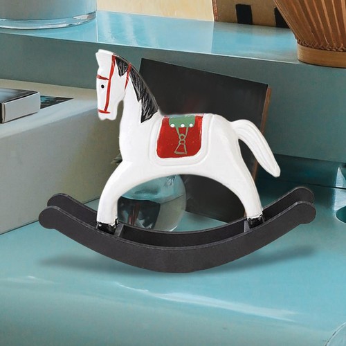 Rocking horse statue wooden - horse,