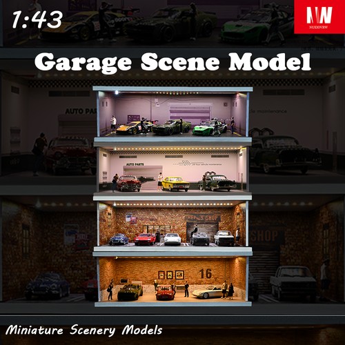 Diorama garage model led - diorama,