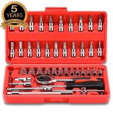 46pcs Metric Socket Set 1/4"