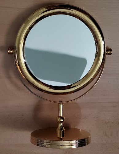 Vintage brass vanity mirror - vintage,