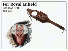 Fit For Royal Enfield Classic 650 "Fuel Tank Belt with Pouch, Brown Tan"