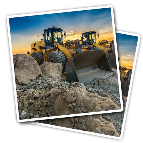 Vinyl stickers excavators - 2x,
