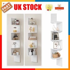 5-Tier Floating Corner Shelves