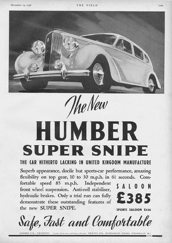 Humber super snipe - super, motor