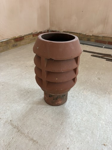 Terracotta clay chimney pot - chimney,