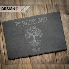 Personalised Slate Placemat Engraved Stone Serving Board Cheese Platter 
