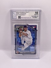 TREY YESAVAGE 2024 Bowman Draft 1st Bowman Rookie Graded MGCo. Gem Mint 10