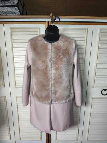 Zara rose pink faux fur - faux, coat
