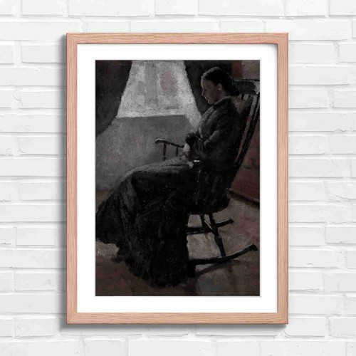 Dark victorian woman rocking - victorian,
