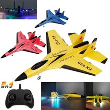Kids Boys RC Plane Remote Control Glider Flying Model Airplane LED Light Toy Set