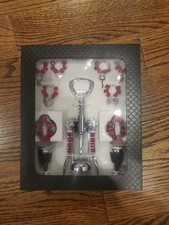 Red Art Glass Wine Opening