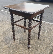 ANTIQUE SOLID OAK BARLEY TWIST