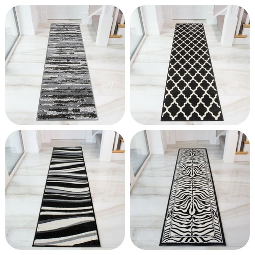 Long black white - black, hallway