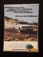VAUXHALL VICTOR 1600 -  Card Mounted Original Magazine Advert 1969