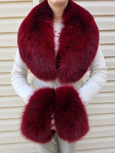 Vintage burgundy fox - vintage, fur