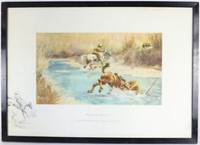 SNAFFLES, CHARLES JOHNSON PAYNE, 'THE WET NALLA', COLOUR HORSE PRINT, SIGNED