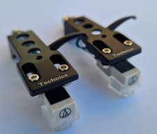2 X New Technics Headshell Audio Technica Cartridge stylus. Technics 1210 1200 
