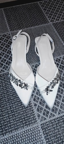 Ivory kitten heel satin - ivory,